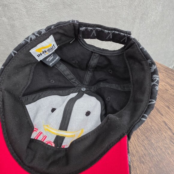 In-N-Out Burger Baseball Hat Cap Black Palm Tree Print Logo One Size Adjustable - Picture 10 of 11